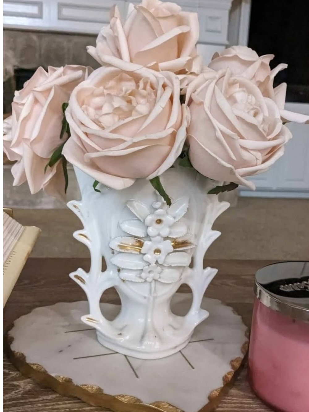 Antique porcelain spill vase